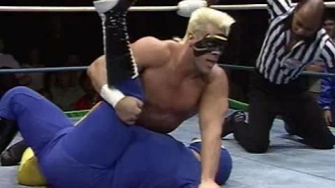 The Road Warriors 'Gouge out' Dusty Rhodes's eye